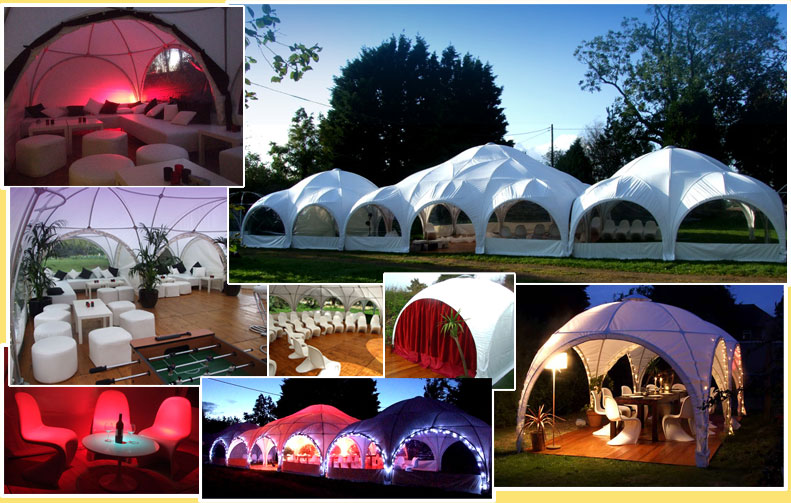Photograph of lovely dome marquees from Hector's Haus
